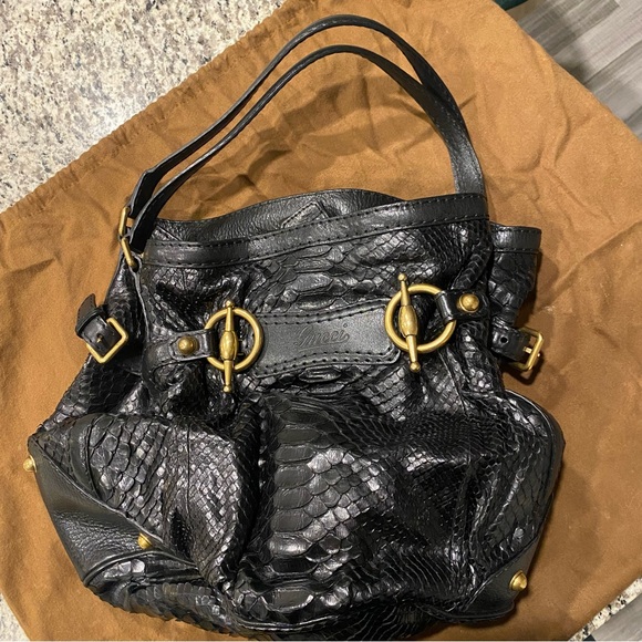 Gucci hobo Python bag black - Picture 10 of 12